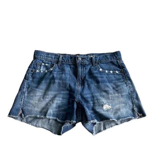 GAP Womens Distressed Denim Shorts Size 27R - Picture 1 of 3